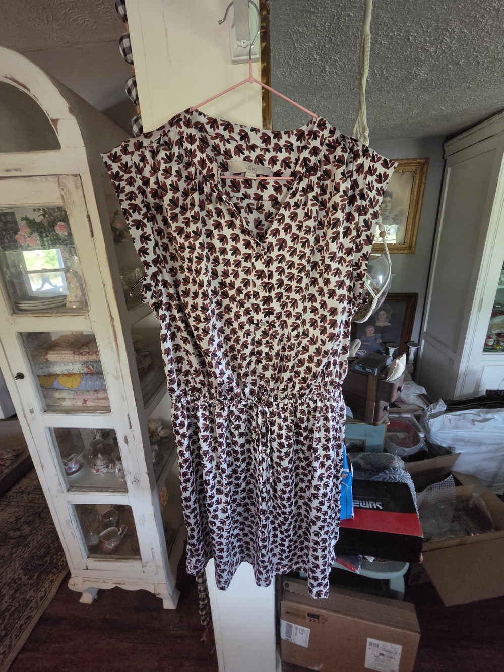 Ann Taylor LOFT sleeveless mini dress with an elastic or drawstring waist